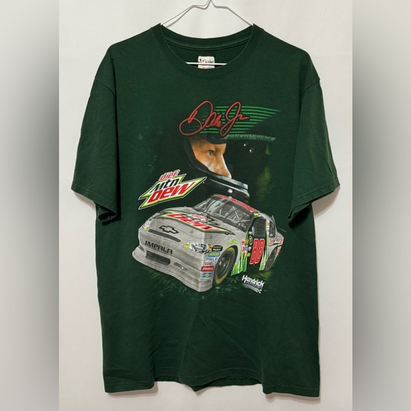 Dale Earnhardt Jr 88 Mountain Dew NASCAR Racing T-Shirt Chase Green Med-Large - Picture 6 of 7